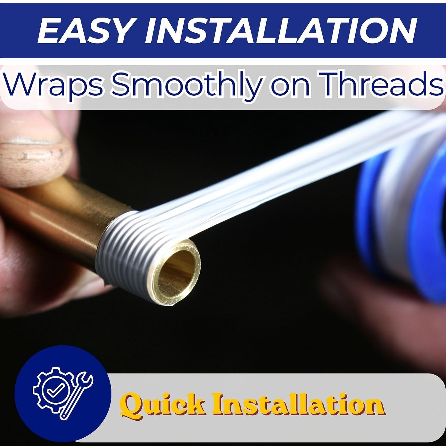 Ganador 1/2in(W) x 315in(L) Thread Tape 4 Rolls, Thread Sealant PTFE Teflon Plumbers Tape for Pool and Spa Fittings, Pipe Sealing and General Plumbing