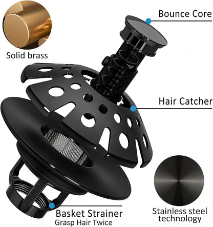 AzWzz Bathroom Sink Stopper,Sink Hair Catcher,Bathroom Sink Drain Strainer Pop Up Drain Cover Plug,Universal for 1.1 to 1.65in Sink Drain Hole