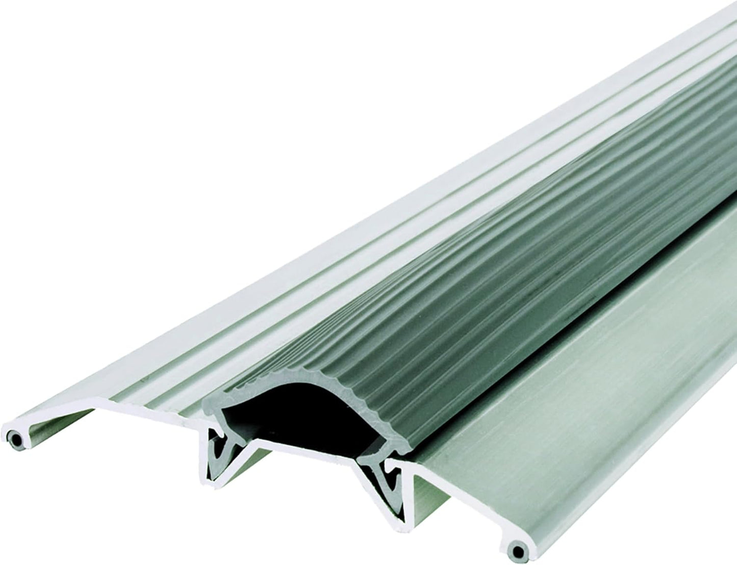 M-D Building Products 08102 3-3/4 in. x 3/4 in. x 36 in. Silver Aluminum and Vinyl Heavy-Duty Low-Profile Threshold
