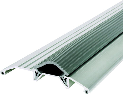 M-D Building Products 08102 3-3/4 in. x 3/4 in. x 36 in. Silver Aluminum and Vinyl Heavy-Duty Low-Profile Threshold
