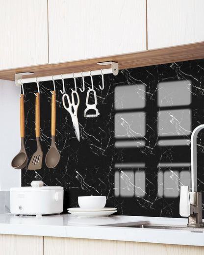 WADILE 10pcs Peel and Stick Shower Waterproof Marble Tiles Wall Panels, 11.8"x11.8" Self-Adhesive Backsplash, for Home Bathroom, Kitchen, Living Room White (Not Real Tile)