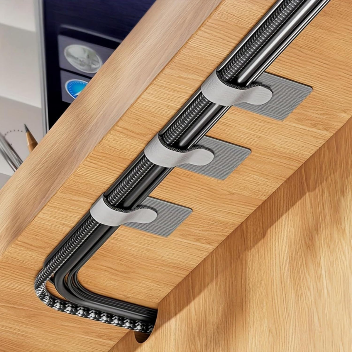 20PCS Cable Management Clips, Reusable Cable Management Organizer, Organizer in Home, Office, Kitchen, School