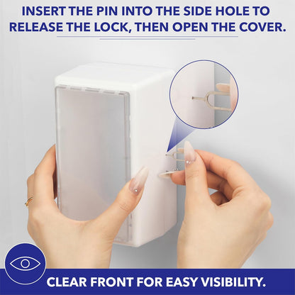 Bates- Baby Safety Outlet Cover Box, Locking Baby Proof Outlet Covers | Locking Plug Covers for Electrical Outlets
