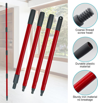 Mop Head Replacement, Base, Mop Handle for Ocedar RinseClean 2-Tank System, 2 Microfiber Mop Refills, Extendable Length 30-59" Mop Handle, Base and Scrubber for All Hard-surfaced Floor