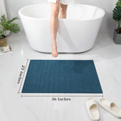 chakme Bathroom Rugs Mat 24x17, Ultra Thin Non Slip Bath Mat Small Quick Dry Absorbent Bath Mat for Bathroom Floor, (Dark Beige, 24"x17")