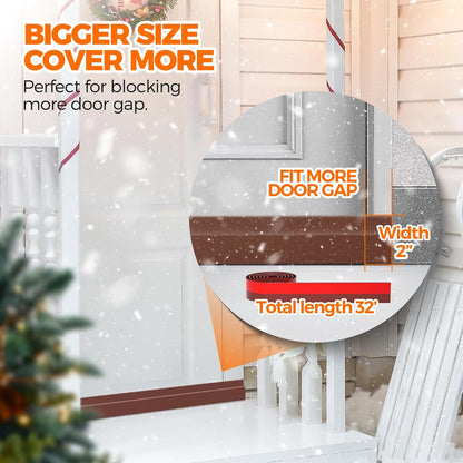 Holikme Door Draft Stopper Under Door Draft Blocker Insulator Doors Sweep Weather Stripping Noise Stopper Sheets, Rolls & Strips Strong Adhesive, White