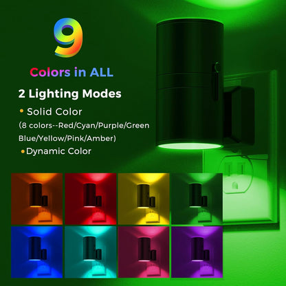 L LOHAS LED Night Light Plug in, Night Lights Plug into Wall, Light Sensor, 0-100LM Soft White 3000K, Dimmable Night Light, Modern Nightlight for Kids Bathroom Hallway Bedroom Kitchen Stairway, 2 Pack