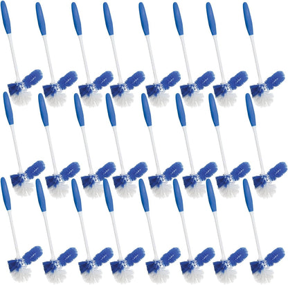 LOLA Toilet Bowl Brush w/Curved Head, Coated Wire, Durable Poly Bristles, Reaches Under Toilet Bowl Rim, 1 Pack