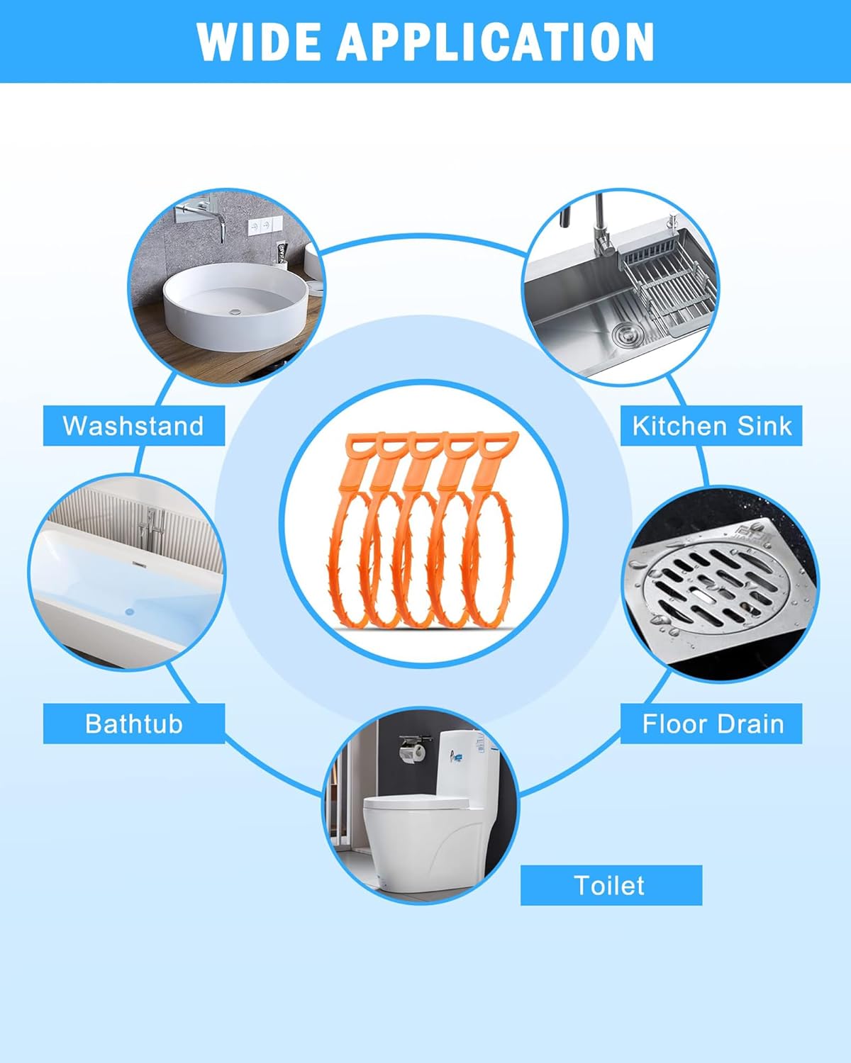 Drain Snake,79 inch Flexible Grabber Claw Pick Up Reacher Tool,Drain Clog Remover - Gutter Cleaning Tools for Home Sink, Bathroom Tub,Drain, Toilet, Tight Spaces