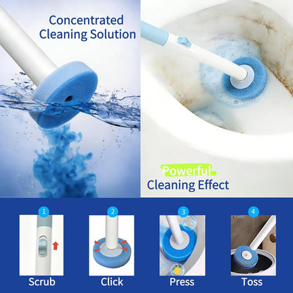 RV Toilet Brush, RV Accessories, Wall Mount Toilet Brush, 64 Toilet Refills | Hands Free Toilet Brush, One-Button Release, RV Toilet Brush and Holder Set, Compact Design, Camper Bathroom Accessories