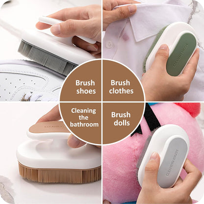 Laundry Scrub Brush 2Pcs Laundry Brush, Soft Bristle PE Clothing Stain with Comfortable Grip for Washing Clothes, Hats, Underwear
