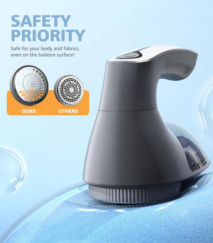 POPCHOSE Fabric Shaver, Lint Remover for Clothes, Lint Shaver with 6-Leaf Blades & 2 Speed, 2000mAh Rechargeable, Sweater Shavers to Remove Pilling, Electric Lint Remover for Couch, Furniture, Fuzz