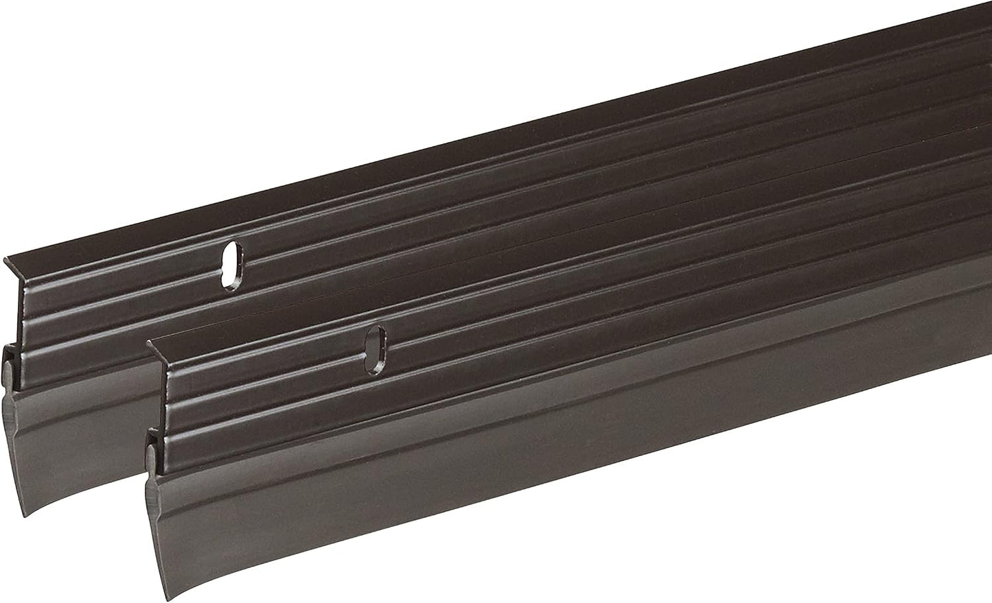 Frost King B59/36H Premium Aluminum and Vinyl Door Sweep 1-5/8-inch by 36-inches, Brown - 2-Pack