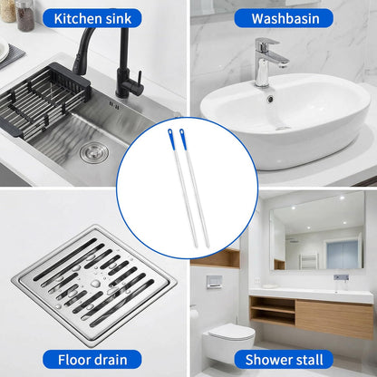 Grevosea 5 Pcs Drain Cleaning Brushes, Sink Drain Brush Pipe Cleaning Flexibly Bendable Sink Brush for Toilet Kitchen Sink Bathroom Tub Shower and Sewer Drain Cleaner Tool (45cm/17.72inch)