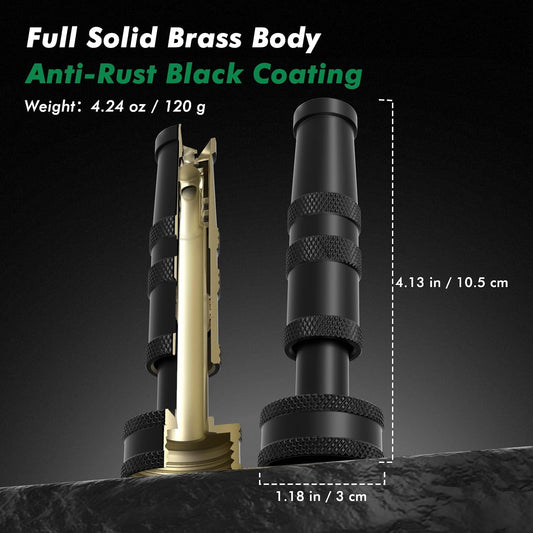 RESTMO Metal Water Hose Nozzle, Heavy Duty Brass Nozzle | High Pressure, Garden Hose Sprayer, For Outdoor
