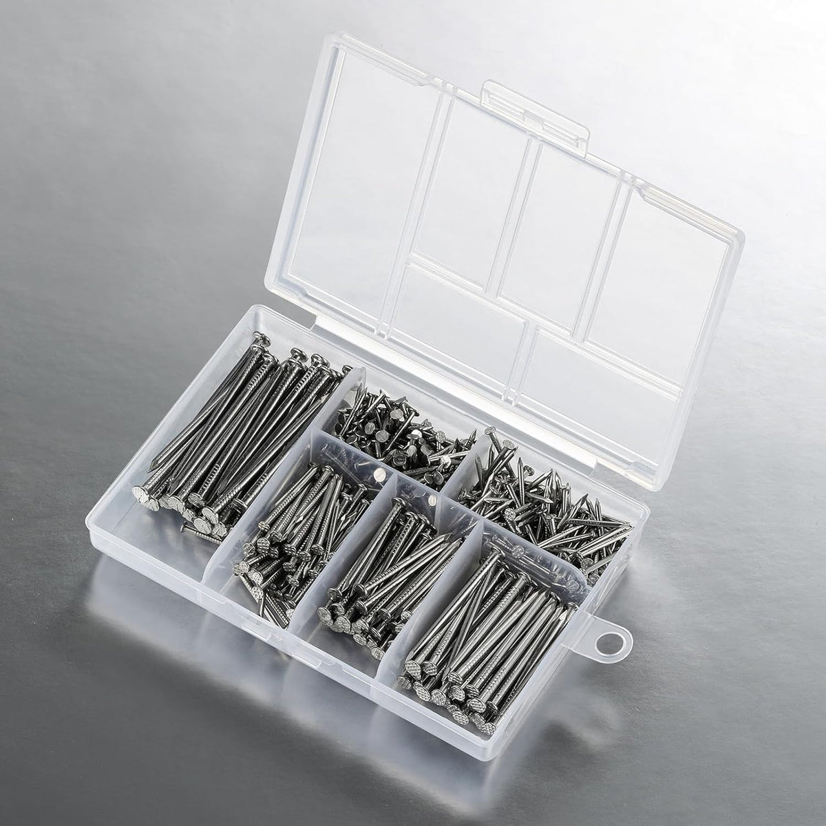 Wensilon 430pcs Stainless Steel 304 Nails Kit, Hanging Nails Kit, Wall Nails Kit, Dowels Kit, Long Nails Kit