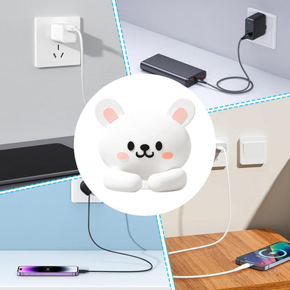 Silicone Cable Organizer Capybara Adhesive Clip | Fit Diameter Under 6mm Cable No-Drill Silicone Cord Organizer for USB Extension, Appliance, Computer, Phone, Wall, Home,