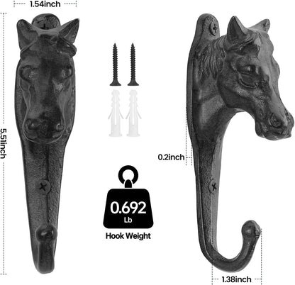 Coat Hooks Wall Mounted, Rustic Bat Key Hook Holder, Heavy Duty Decorative Black Wall Hooks for Mudroom, Towels, Hat Rack, Purse Hooks, Cast Iron Decorative ‎Antique Black Hooks
