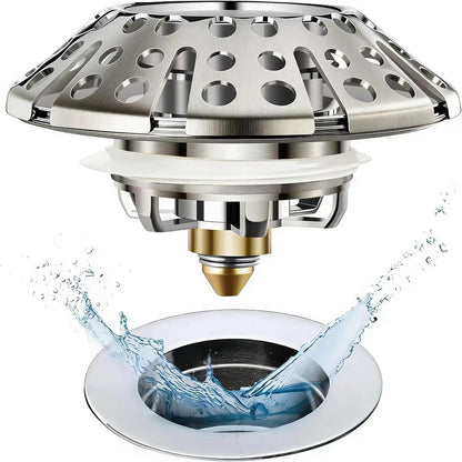 AzWzz Bathroom Sink Stopper,Sink Hair Catcher,Bathroom Sink Drain Strainer Pop Up Drain Cover Plug,Universal for 1.1 to 1.65in Sink Drain Hole