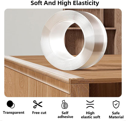 Baby Proofing Edge Protector for Kid Clear Edge Protector Strip Safety Corner Guards Child Proof Corner Bumper for Furniture 1.2in x 32.8ft
