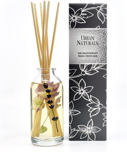 Urban Naturals Smoked Vanilla Reed Diffuser Set with Vanilla Bean, Sandalwood & Leather | Made in the USA - Colors C