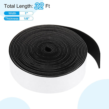 PATIKIL Weather Stripping Door Seal Strip, 3/8 Inch x 1/4 Inch x 32 Ft Self Adhesive Soundproof High Density Foam Tape Insulation for Door Window Air Conditioning, White - Colors B