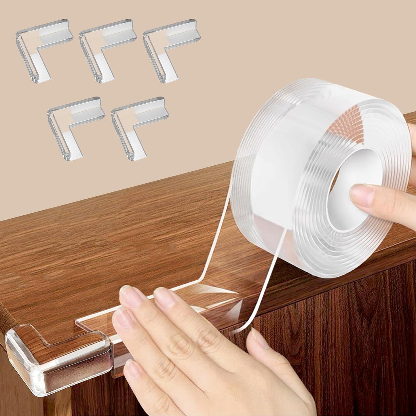 Edge Corner Protector Baby Proofing,Soft Clear Furniture Table Corner Guard & Edge Safety Cabinet Door Bumper,Crib Bumpers,Wall Protector,6.6ft(Width 0.8 in，Thickness 0.08 in)