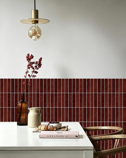 MORCART Peel and Stick Backsplash, 10 Sheets of 11.8"x11.8" - 3D Adhesive Waterproof Wall Tiles for Kitchen, Bathroom, Living Room, Subway Tiles, Gray-Apricot