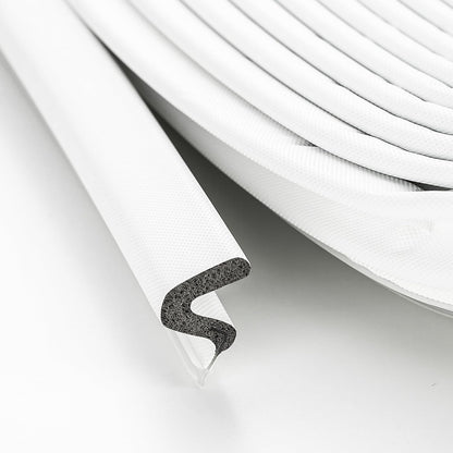 Weather Stripping Door Seal Strip - Soundproof Q-Shaped Foam for Exterior Door Frame, Large Gap Seal, Noise Cancelling, Easy to Install (Black, 26FT)