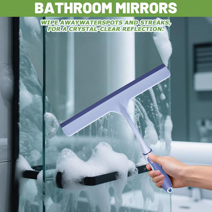 3PCS mini Squeegee Shower Squeegee Hanging Rubber Squeegee with Hook, Multipurpose Shower Squeegee for Glass Doors Window Squeegee (Regular Version)