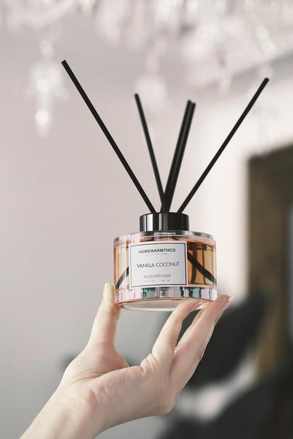 Clean Linen Reed Diffuser Set - Luxury Fragrance Reed Diffusers for Home. Office, Bathroom, Kitchen and Home Decor - Long-Lasting Scent with Non-Toxic Oils (5.63 oz, 160ml)