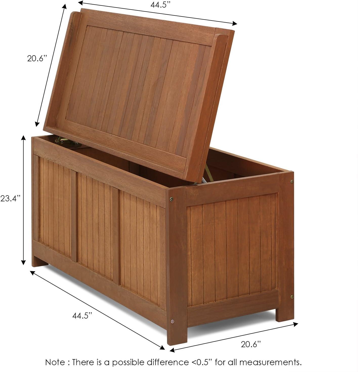Furinno FG19749 Tioman Outdoor Hardwood Storage Box, Natural