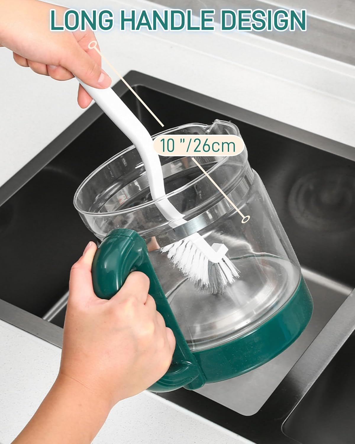 3 PCS Crevice Scrub Brush, Angle Cleaning Brushes for Kitchen Stiff Bristle Brushes for Sink/Tile/Shower/Corners/Crevice