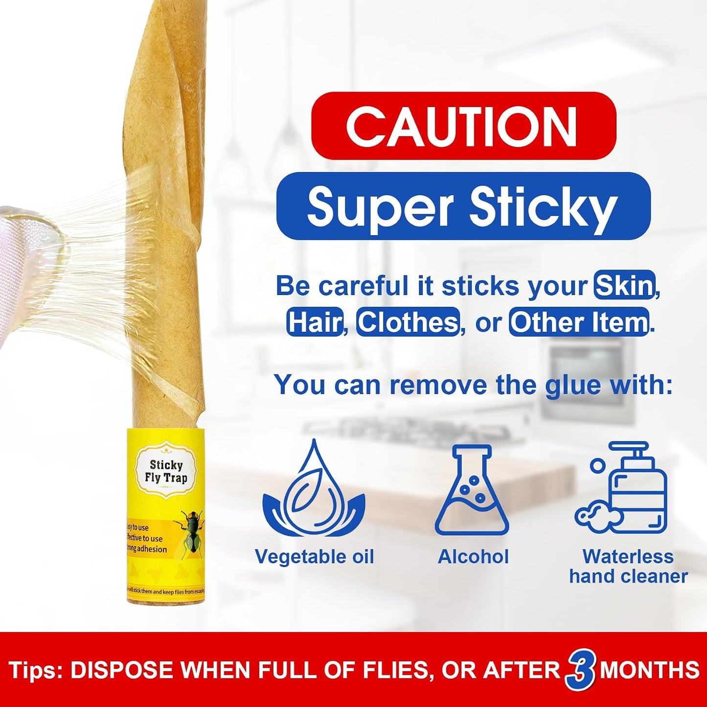 40 Pack Fly Strips Sticky Hanging Fly Trap Indoor Outdoor with Pins | Fly Paper Tape Fruit Fly Gnat Fungus Bug Catcher for Winged Insect & Mosquito for Orchard Farm Home Kitchen