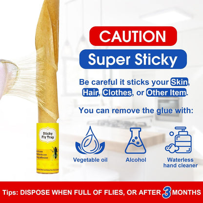 40 Pack Fly Strips Sticky Hanging Fly Trap Indoor Outdoor with Pins | Fly Paper Tape Fruit Fly Gnat Fungus Bug Catcher for Winged Insect & Mosquito for Orchard Farm Home Kitchen