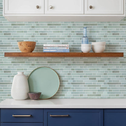 STICKGOO Peel and Stick Backsplash - 10 Sheets of 12”×12” - 3D Self Adhesive Peel and Stick Tile Backsplash for Kitchen & Bathroom