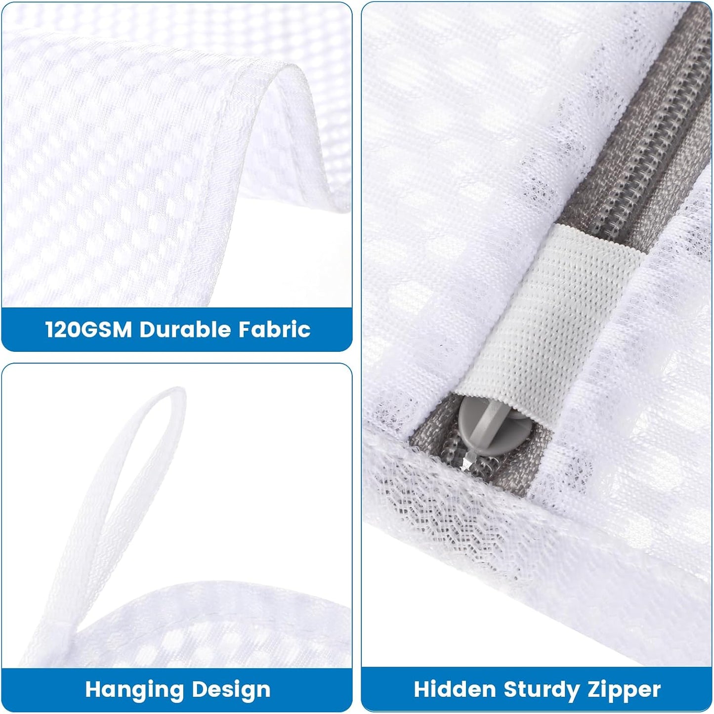 Dntorx 2 Pack XX-Large Mesh Laundry Bags for Delicates, 24 x 32 Inches Reusable Laundry Bag Durable Wash Bags for Washing Machine for College, Family, Travel, Storage