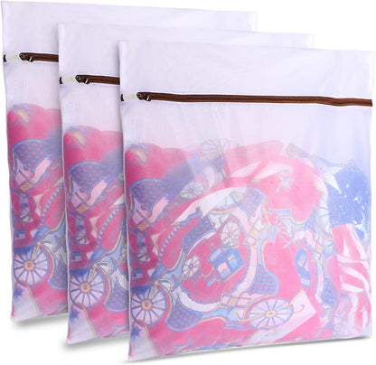 GOGOODA Mesh Laundry Bags for Delicates Durable Protective Wash Bags | Travel Storage Bags for Intimates Lingerie, 3PCS（3XXL）