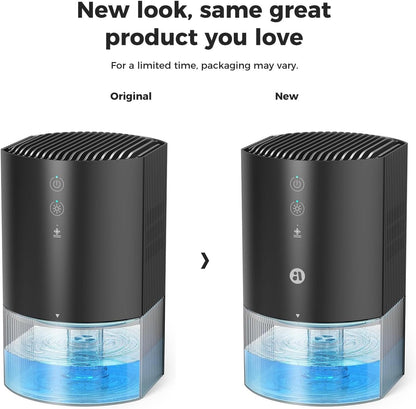Small Dehumidifiers for Bathroom, Bedroom, Dorm Room, Home, RV, Closet, Wardrobe, Office, Portable Dehumidifier with Auto Shut Off, Auto Defrost, Colorful Light, Ultra Quiet, Energy Saving, 35 OZ