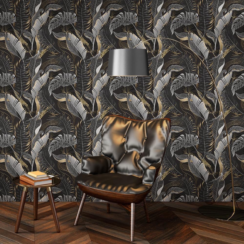 MuralPeel White Poppies Floral Modern Grey Peonies Flowers Peel and Stick Wallpaper Self Adhesive Removable Easy Peel Off Stick on Wall Paper for Bedroom Renter