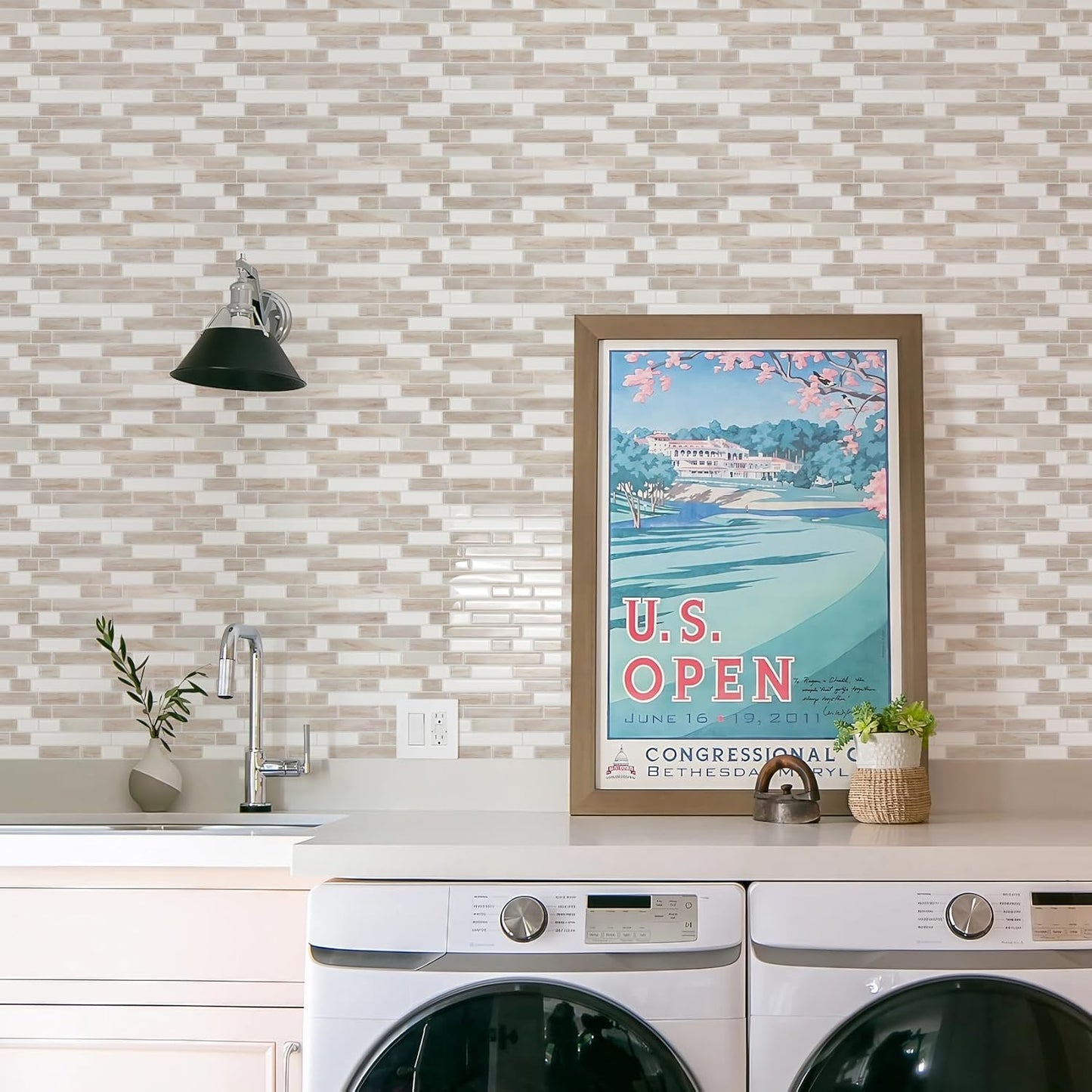 STICKGOO Peel and Stick Backsplash - 10 Sheets of 12”×12” - 3D Self Adhesive Peel and Stick Tile Backsplash for Kitchen & Bathroom
