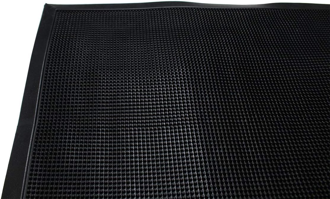 HAWK Heavy Duty Rubber Scraper Mat | Size 18" x 30" (45 x 75 cm) | 9mm Thickness | Anti Slip | Anti Fatigue | Great For Cleaning Boots & Shoes