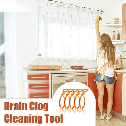5 Pack 25inch Drain clog remover, Snake Drain Cleaner Hair Clog Remover tool, Shower kitchen sinks and bathtubs, sink snake, hair toilets sewer pipe cleaning tools.