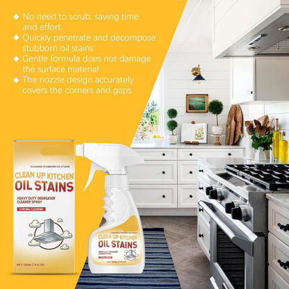 Heavy Duty Kitchen Degreaser Spray – 120ml Heavy Oil Stain Cleaner for Clean Up Kitchen Oil Stains, Multi Purpose for Microwave & Oven & Stove Top (with wash cloth) (1)