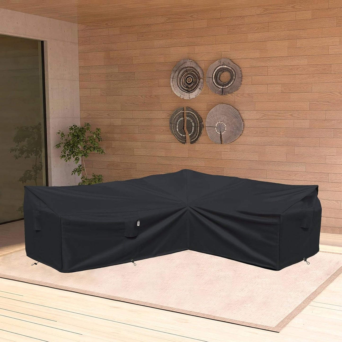 Patio Deck Box Cover, 63x30 Inch Fire Pit Covers with Straps and Handles, Waterproof Heavy Duty Outdoor Furniture Winter Cover for Keter, Suncast, Lifetime Container