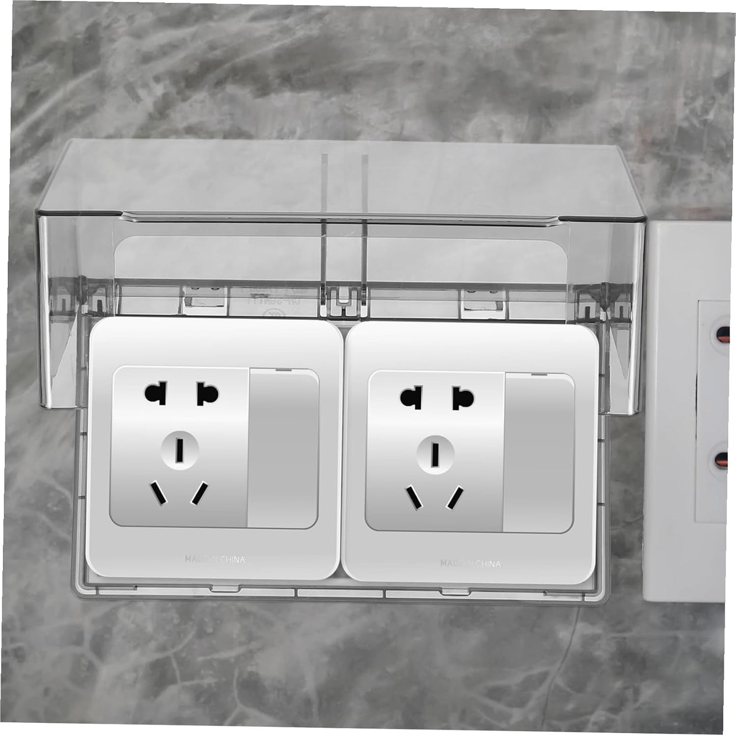 VANZACK Safety Outlet Cover Case Box, Outlet Covers Baby Proofing, Double-Position Socket Covers for Outlets Baby Proof, Plug Covers for Electrical Outlets