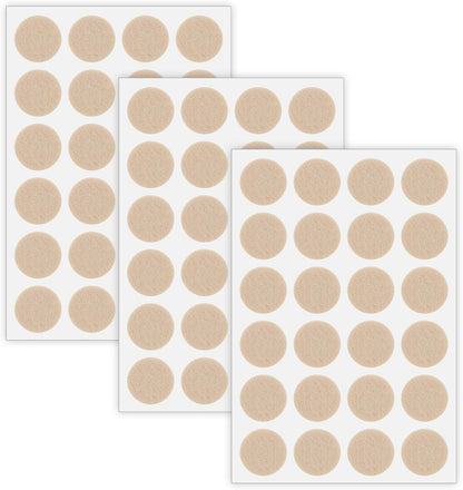 96 Pcs Felt Furniture Pads for Hardwood Floors, Self Adhesive Chair Leg Floor Protectors Non Slip Anti Scratch Felt Pads for Furniture Feet, 3/4" Round, Beige