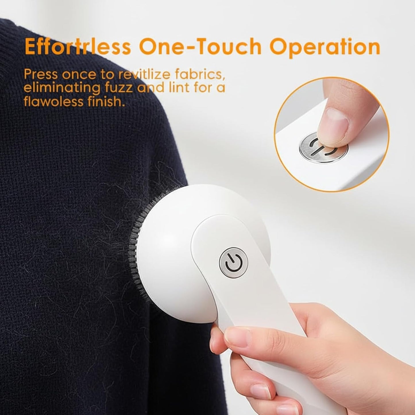 Clothes Shaver Pilling Remover Rechargeable Electric Fabric & Lint Remover with Safety Lock 1200mAh for Sweaters Blankets Couches