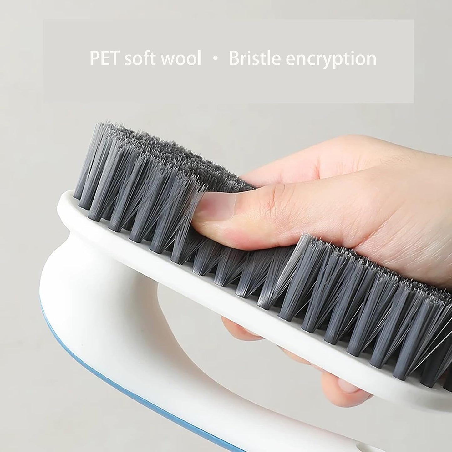 2 Pack Laundry Scrub Brush Cleaning Tool, Stain Remover Brush, Soft Bristle Scrub Cleaning Brush for Clothes, Carpet, Bathroom, Kitchen, Shoes and More (Blue)