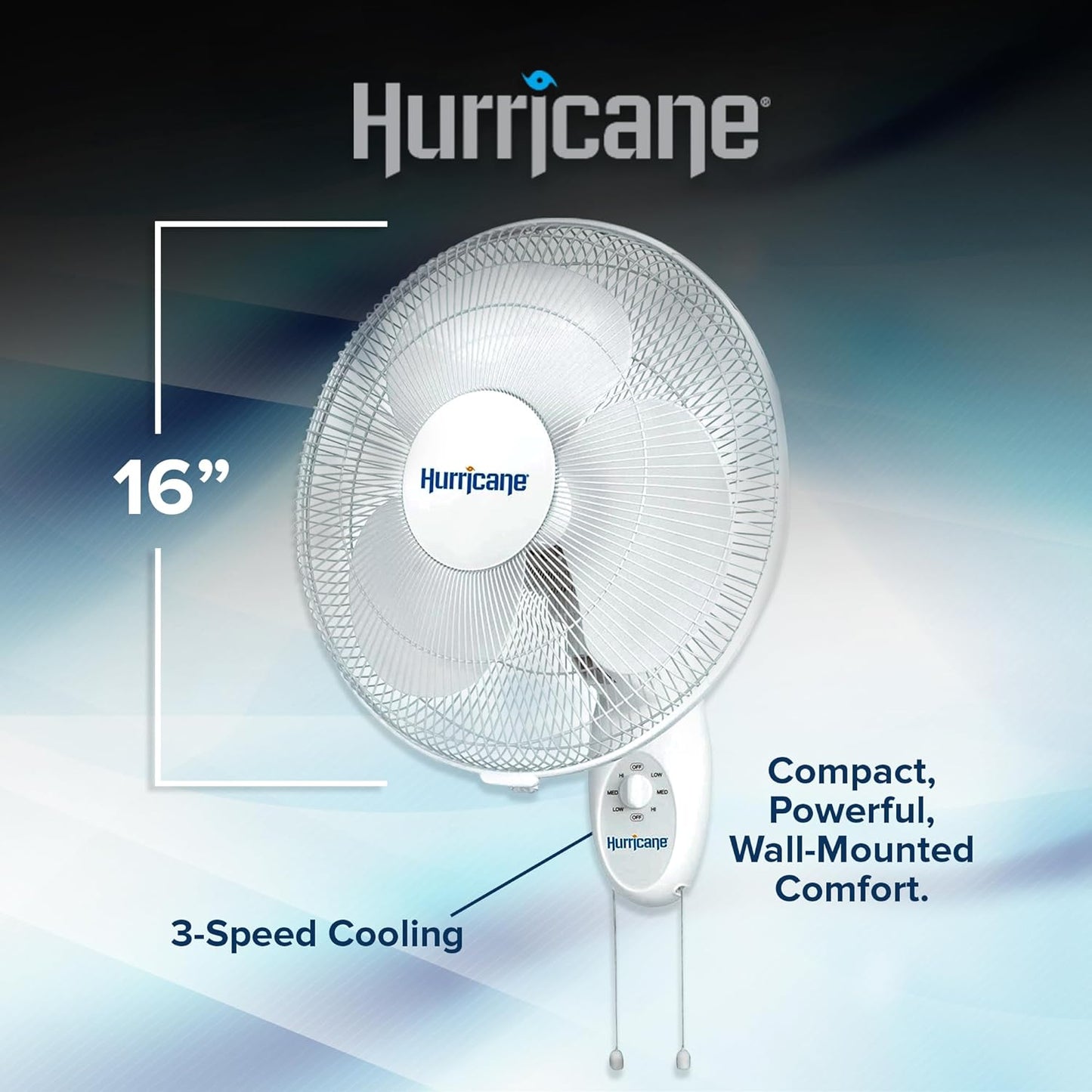 Hurricane Classic 6 Inch Clip Fan, 2 Speed Portable Desk Table Fan with Tilt, White